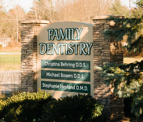 front sign of dentist office